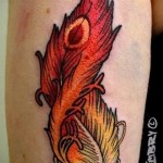 phoenix feather tattoo - a photo of the finished tattoo on 11022016 2