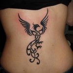 phoenix tatouage sur le bas du dos - une photo du tatouage fini 11022016 1