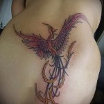 phoenix tatouage sur le bas du dos - une photo du tatouage fini 11022016 2