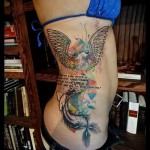 phoenix tatouage sur le côté - une photo du tatouage fini 11022016 3