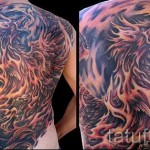 phoenix tatouage sur le feu - une photo du tatouage fini sur 11022016 3