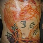 phoenix tatouage sur le ventre - une photo du tatouage fini 11022016 2