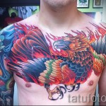 phoenix tatouage sur sa poitrine - une photo du tatouage fini 11022016 1