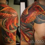 phoenix tatouage sur son épaule - une photo du tatouage fini 11022016 2