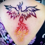phoenix tattoo for girls - a photo of the finished tattoo on 11022016 1