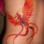 phoenix tattoo on her hip - examples of finished tattoo photos 01022016 5