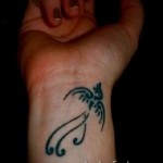 phoenix tattoo on her wrist - a photo of the finished tattoo 11022016 1