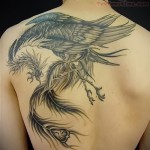phoenix tattoo on the back of the photo - the photo of the finished tattoo 11022016 3