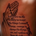 prayer tattoo on the ribs - a photo with a tattoo on the example 03022016 3