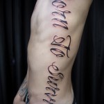 tattoo lettering on the ribs - Photo example of a tattoo on 03022016 1