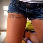 tattoo lettering on the thigh - examples of finished tattoo photos 01022016 6