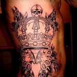 tattoo on the ribs the crown - picture with an example of a tattoo 03022016 2