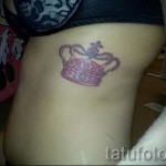 tattoo on the ribs the crown - picture with an example of a tattoo 03022016 3