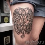 tattoo pattern on the thigh - examples of finished tattoo photos 01022016 3