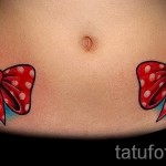 tattoos bows on the hips - examples of finished tattoo photos 01022016 4