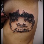 крылья на ребрах тату - фотография с примером татуировки от 03022016 1