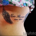 крылья на ребрах тату - фотография с примером татуировки от 03022016 11