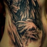 крылья на ребрах тату - фотография с примером татуировки от 03022016 5