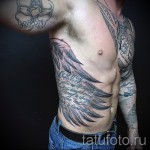 крылья на ребрах тату - фотография с примером татуировки от 03022016 7