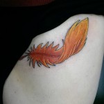 перо феникса тату - фото готовой татуировки от 11022016 7