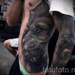 тату лев на ребрах - фотография с примером татуировки от 03022016 3