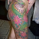 тату на бедре дракон - примеры готовых тату в фотографиях 01022016 - 018