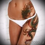 тату на бедре дракон - примеры готовых тату в фотографиях 01022016 - 019