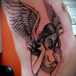 тату на ребрах ангел - фотография с примером татуировки от 03022016 1