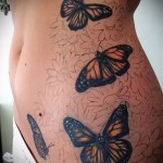 тату на ребрах бабочки - фотография с примером татуировки от 03022016 2