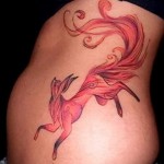 тату на ребрах лиса - фотография с примером татуировки от 03022016 6
