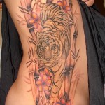 тату на ребрах тигр - фотография с примером татуировки от 03022016 4