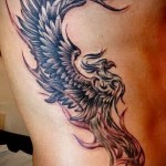 тату на ребрах феникс - фотография с примером татуировки от 03022016 2