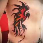 тату на ребрах феникс - фотография с примером татуировки от 03022016 3