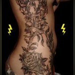 тату на ребрах цветы - фотография с примером татуировки от 03022016 3