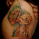 тату розы на бедре - примеры готовых тату в фотографиях 01022016 013