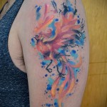 тату феникс акварель - фото готовой татуировки от 11022016 14