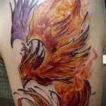 тату феникс акварель - фото готовой татуировки от 11022016 7