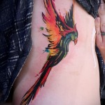 тату феникс акварель - фото готовой татуировки от 11022016 8
