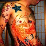 тату феникс в огне - фото готовой татуировки от 11022016 2