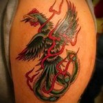 тату феникс в огне - фото готовой татуировки от 11022016 5