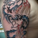 тату феникс и дракон - фото готовой татуировки от 11022016 3