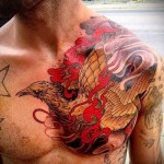 тату феникс мужская - фото готовой татуировки от 11022016 1