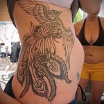 тату феникс на боку - фото готовой татуировки от 11022016 1