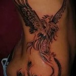 тату феникс на боку - фото готовой татуировки от 11022016 5