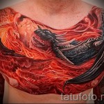 тату феникс на груди - фото готовой татуировки от 11022016 10