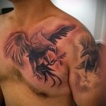 тату феникс на груди - фото готовой татуировки от 11022016 12