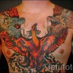 тату феникс на груди - фото готовой татуировки от 11022016 4