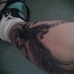 тату феникс на ноге - фото готовой татуировки от 11022016 2