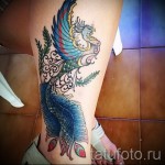 тату феникс на ноге - фото готовой татуировки от 11022016 3