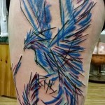 тату феникс на ноге - фото готовой татуировки от 11022016 4
